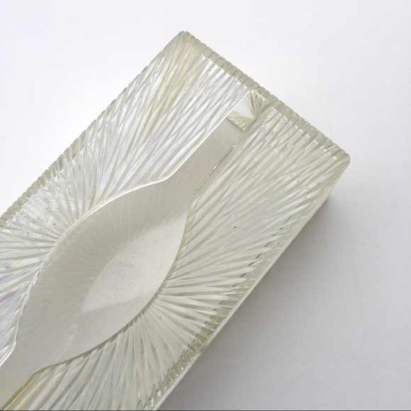 Vintage Celebrity Inc Tissue Box OS Clear Starburst Acrylic MCM Retro - Picture 4 of 11